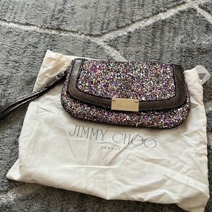Jimmy Choo sparkly wristlet
